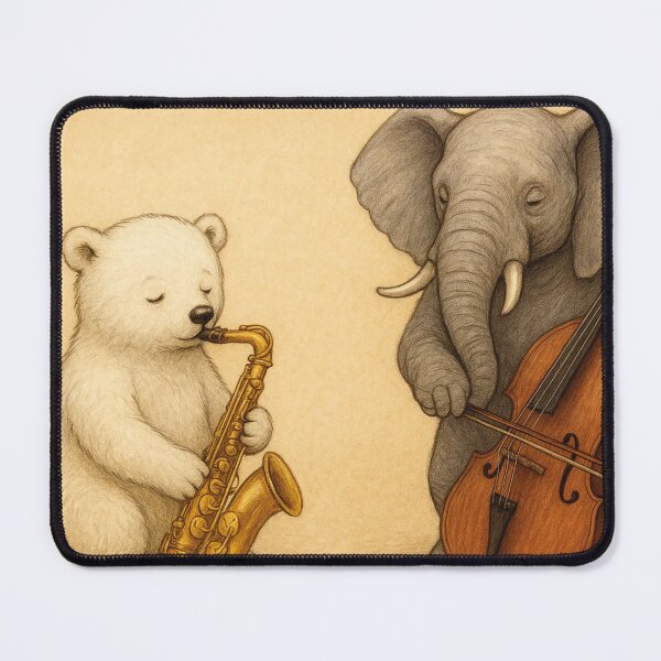 Item preview, playing saxophone and double bass designed and sold by Mauswohn.