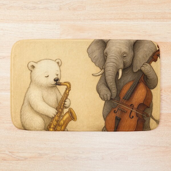 Item preview, playing saxophone and double bass designed and sold by Mauswohn.