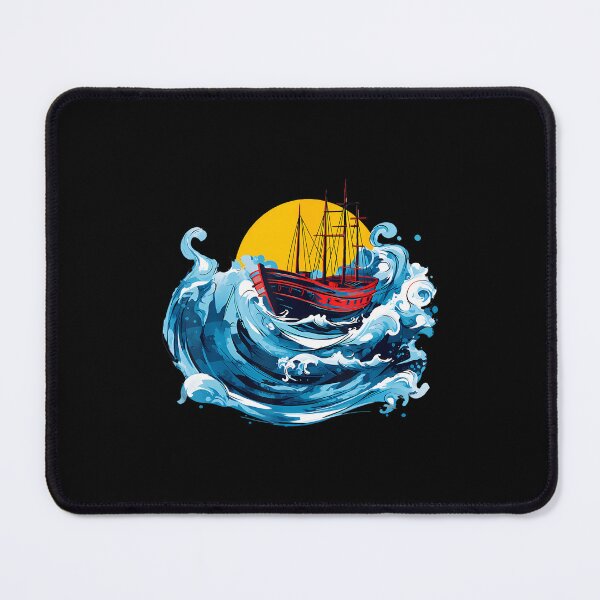 Item preview, Sailing Boat In The Wave Sea Boating Captain Lovers designed and sold by KathleenEliza.