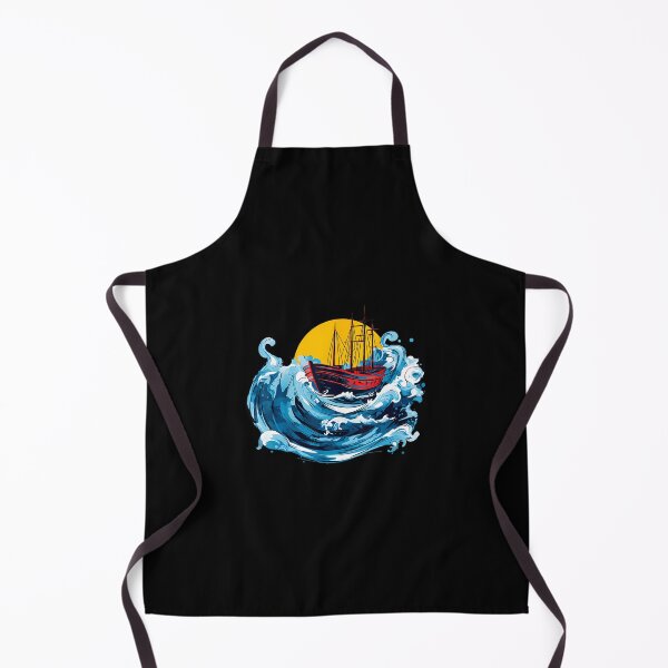 Item preview, Sailing Boat In The Wave Sea Boating Captain Lovers designed and sold by KathleenEliza.