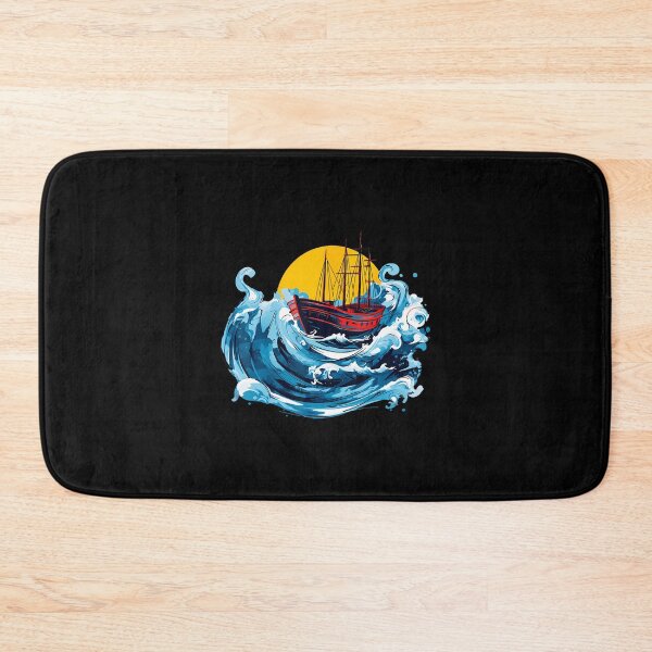 Item preview, Sailing Boat In The Wave Sea Boating Captain Lovers designed and sold by KathleenEliza.