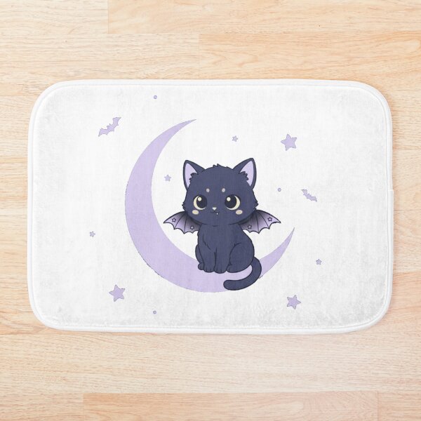 Artikelvorschau, Dunkle Kawaii Mondkatze entworfen und verkauft von BloodMoonDesigns.