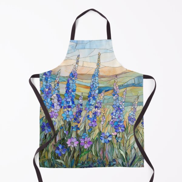 Item preview, Stained Glass Effect Meadow Blooming Larkspur Thorns designed and sold by GrinGalore.