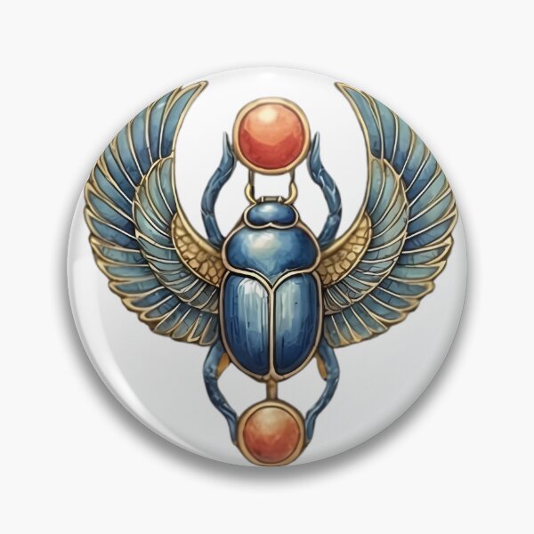 Item preview, Ancient Egyptian Winged Scarab - Symbol of Rebirth and Protection designed and sold by TobaGallery868.