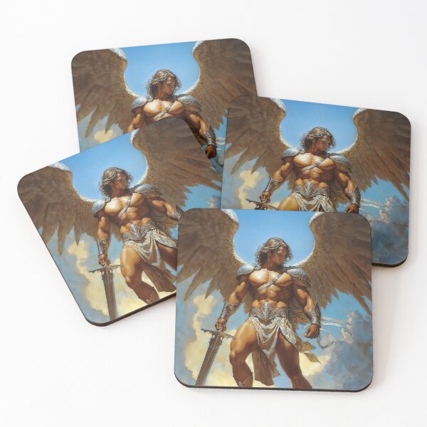Item preview, Archangel Michael Fantasy Illustration designed and sold by AliceWhiteDF.