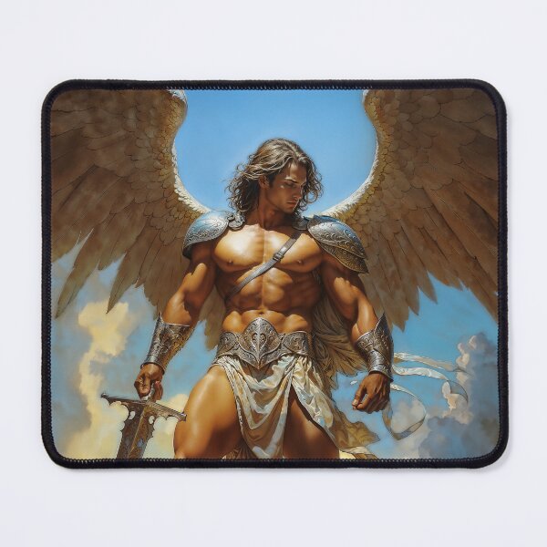 Item preview, Archangel Michael Fantasy Illustration designed and sold by AliceWhiteDF.