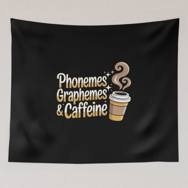 Item preview, Phonemes Graphemes and Caffeine Coffee Lover Reading  designed and sold by MicanCuteStore.