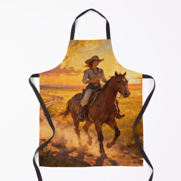 Item preview, Cowgirl Sunset Ride – Western spirit meets surreal prairie vibes full of color and freedom designed and sold by FotoworldEdel.