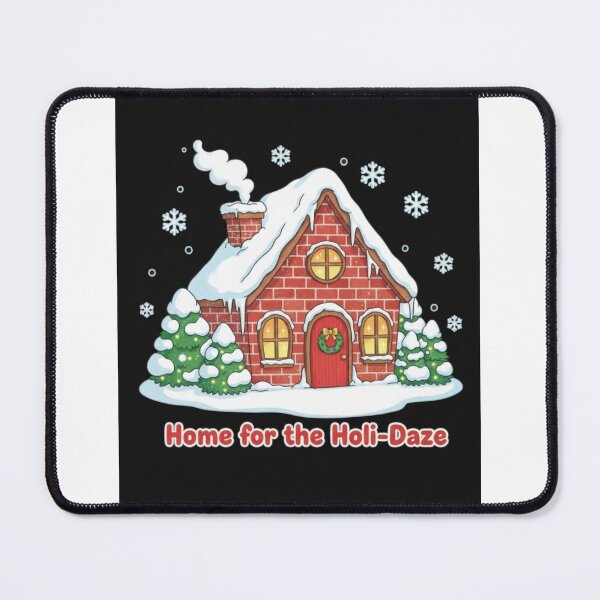 Item preview, Home for the Holi-Daze Cute Christmas House – Cozy Winter Chibi Holiday Illustration designed and sold by RonBear-Designs.