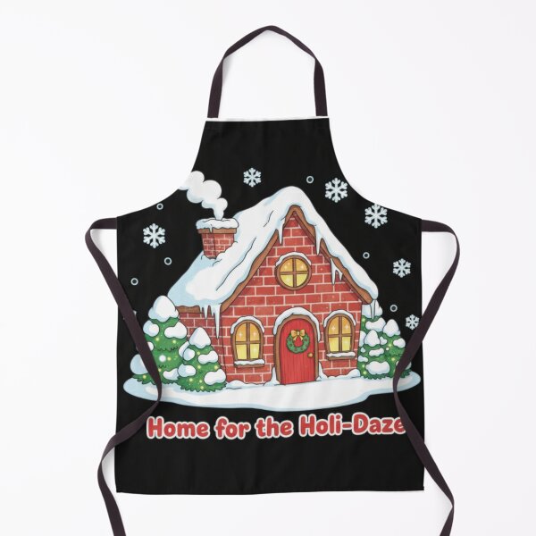 Item preview, Home for the Holi-Daze Cute Christmas House – Cozy Winter Chibi Holiday Illustration designed and sold by RonBear-Designs.