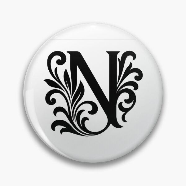 Item preview, Elegant Ornate Letter N – Floral Monogram Design designed and sold by luckyyouth.