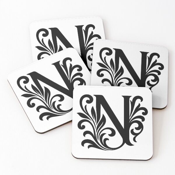 Item preview, Elegant Ornate Letter N – Floral Monogram Design designed and sold by luckyyouth.