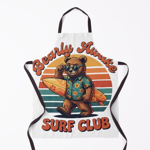 Item preview, Bearly Awake Surf Club Retro Design designed and sold by SoulenCify.