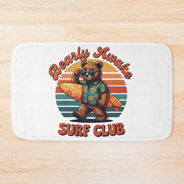 Item preview, Bearly Awake Surf Club Retro Design designed and sold by SoulenCify.