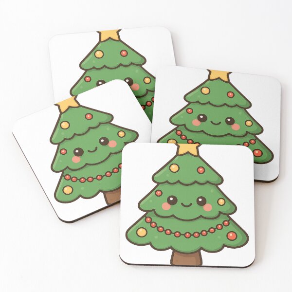 Item preview, Cute Christmas Tree – Kawaii Holiday Tree Illustration designed and sold by Art-Tacos.