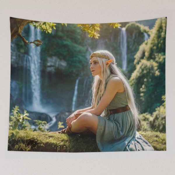 Item preview, Magical Elf’s Land Beside the Whispering Falls designed and sold by BlareBlare.
