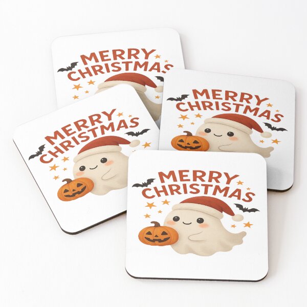 Item preview, Cute Christmas Ghost With Pumpkin Art designed and sold by HiteshArt111.