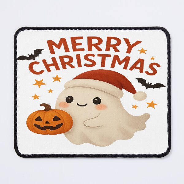 Item preview, Cute Christmas Ghost With Pumpkin Art designed and sold by HiteshArt111.