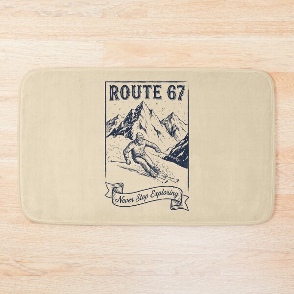 Item preview, Route 67 Ski Adventure Badge Never Stop Exploring Design designed and sold by SplashTastic.