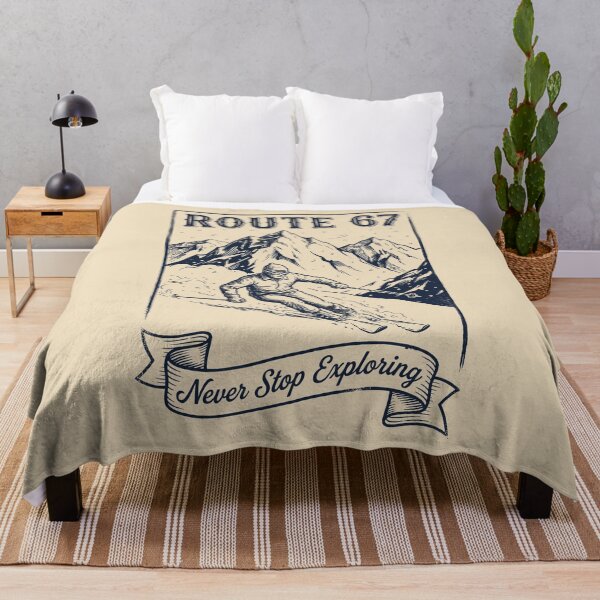 Item preview, Route 67 Ski Adventure Badge Never Stop Exploring Design designed and sold by SplashTastic.