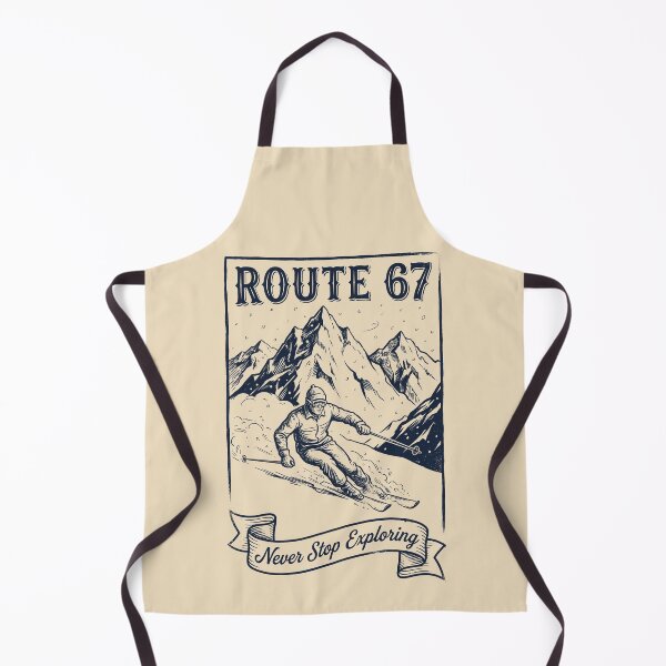 Item preview, Route 67 Ski Adventure Badge Never Stop Exploring Design designed and sold by SplashTastic.