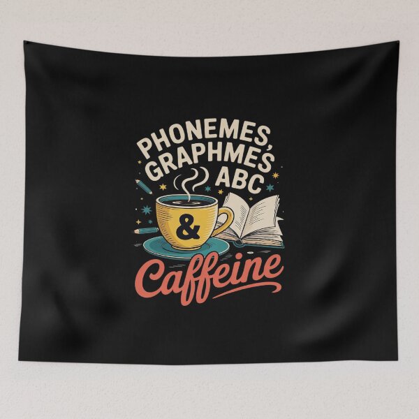 Item preview, Phonemes Graphemes and Caffeine Coffee Reading Teacher  designed and sold by MicanCuteStore.