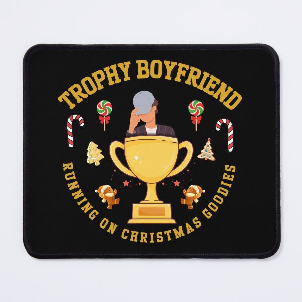 Item preview, Trophy Boyfriend Running On Christmas Goodies Funny Xmas Gift designed and sold by AnaPixMar.
