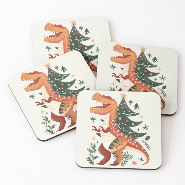 Item preview, Scandinavian Folk Art, Christmas T-rex Dinosaur  designed and sold by xiao xuans.