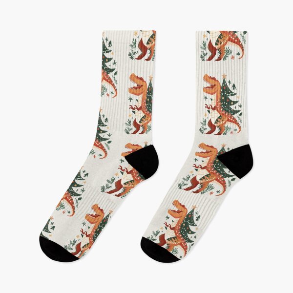 Item preview, Scandinavian Folk Art, Christmas T-rex Dinosaur  designed and sold by xiao xuans.