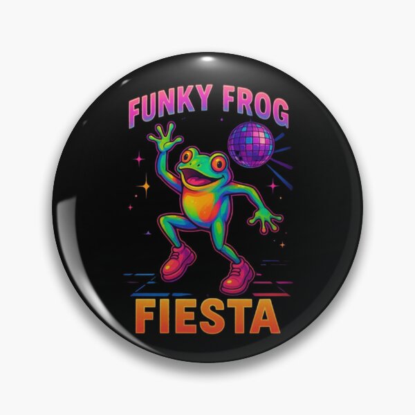 Item preview, Funky Frog Fiesta – Neon Dance Party Design designed and sold by Dogandesighn.