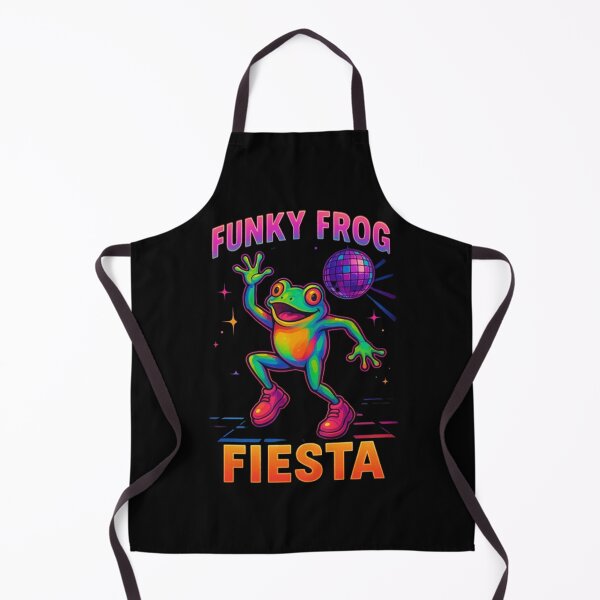 Item preview, Funky Frog Fiesta – Neon Dance Party Design designed and sold by Dogandesighn.