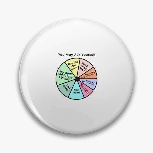 Item preview, You May Ask Yourself • Once In A Lifetime Pie Chart designed and sold by Marbleroad.