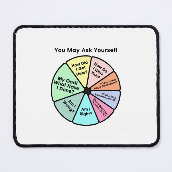 Item preview, You May Ask Yourself • Once In A Lifetime Pie Chart designed and sold by Marbleroad.