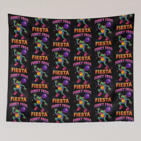 Item preview, Funky Frog Fiesta – Neon Dance Party Design designed and sold by Dogandesighn.