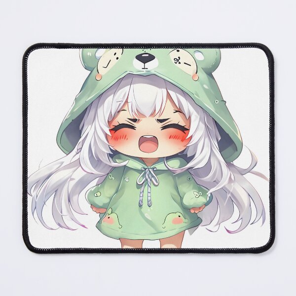 Item preview, Kawaii Chibi Bear Hoodie Girl designed and sold by AMPrintsArt.