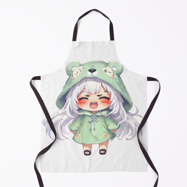 Item preview, Kawaii Chibi Bear Hoodie Girl designed and sold by AMPrintsArt.