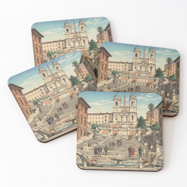 Item preview, The Spanish Steps Japanese Woodblock Print designed and sold by Takeda-art.