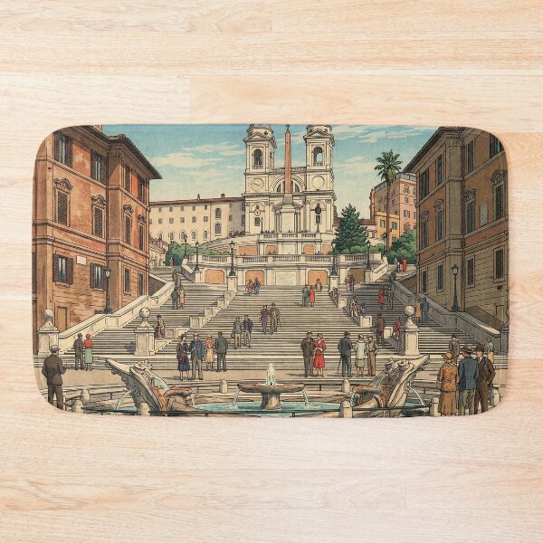 Item preview, The Spanish Steps Japanese Woodblock Print designed and sold by Takeda-art.