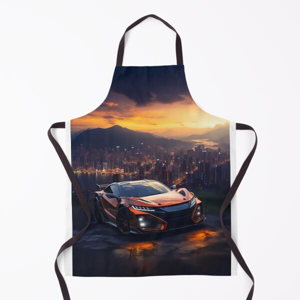 Item preview, Sunset city backdrop contrasts with an aggressive street supercar designed and sold by RevUpDesign.