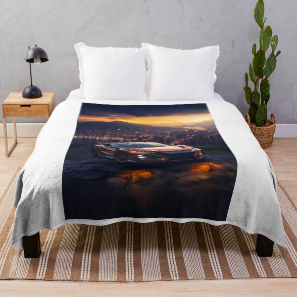 Item preview, Sunset city backdrop contrasts with an aggressive street supercar designed and sold by RevUpDesign.