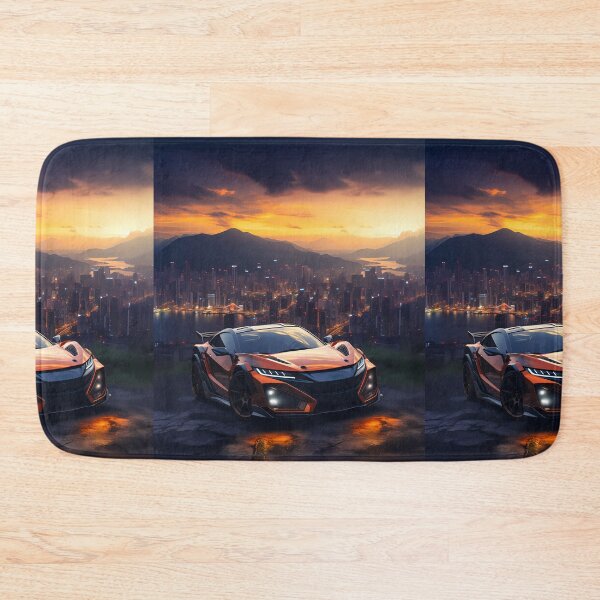 Item preview, Sunset city backdrop contrasts with an aggressive street supercar designed and sold by RevUpDesign.