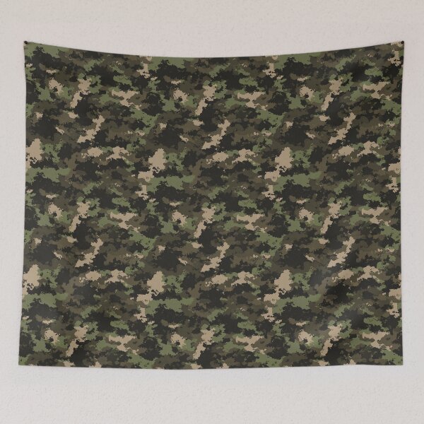 Item preview, Edgy Pixeled Camouflage Pattern For Camping Gear Lover designed and sold by RoyalStarsPatts.