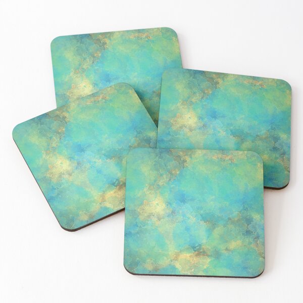 Item preview, Blue Gold Yellow Green Watercolour Pattern – Soft Abstract Multi-Colour Brushstroke Design designed and sold by My Gluten Free Life UK.
