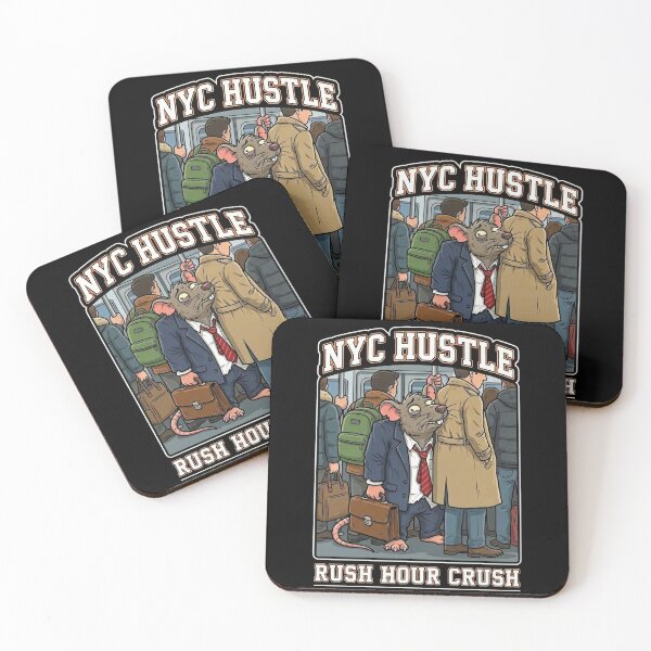 Item preview, Rush Hour Crush - Squished Pizza Rat Subway Humor designed and sold by MayaDelaye.