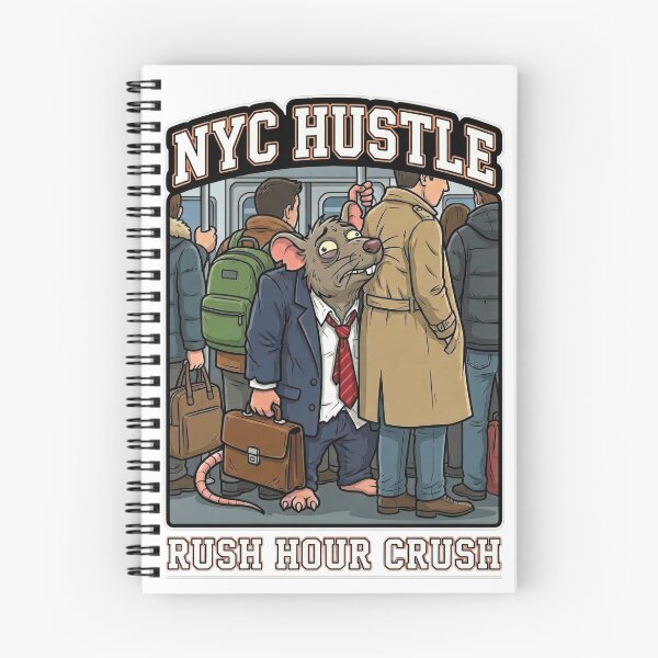 Item preview, Rush Hour Crush - Squished Pizza Rat Subway Humor designed and sold by MayaDelaye.
