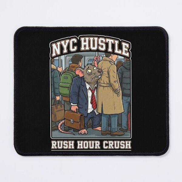 Item preview, Rush Hour Crush - Squished Pizza Rat Subway Humor designed and sold by MayaDelaye.