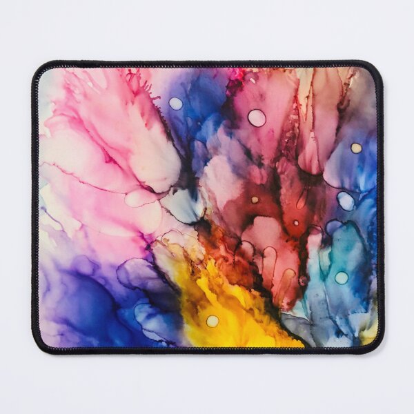 Artikelvorschau, Mehrfarbige Aquarellmischung – Gelb, Blau, Rosa, Rot, schwungvolles abstraktes Muster entworfen und verkauft von My Gluten Free Life UK.