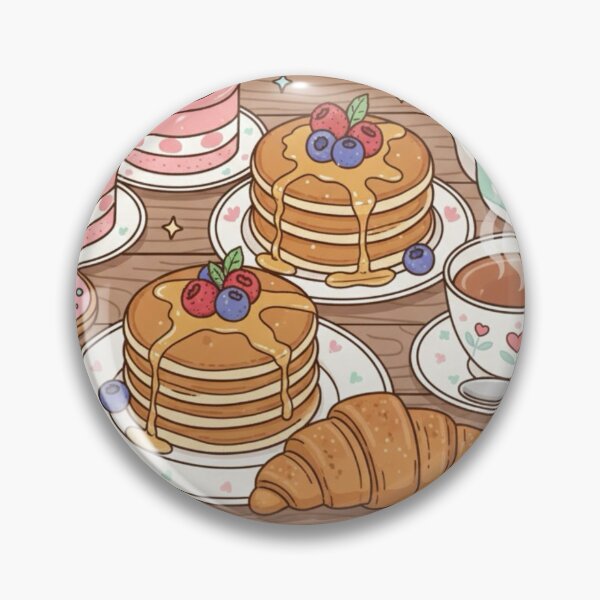 Item preview, Kawaii Afternoon Tea Set - Cute Dessert and Tea Time Flatlay designed and sold by Tidarat-27.