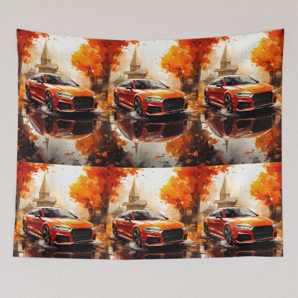 Item preview, Dynamic car captured amid exploding colors of autumn designed and sold by RevUpDesign.