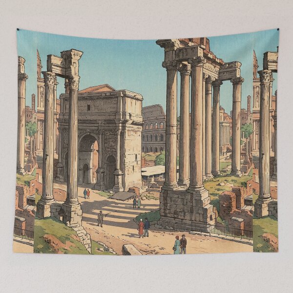 Item preview, Roman Forum Japanese Woodblock Print designed and sold by Takeda-art.